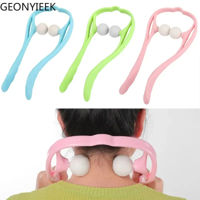 Povei Neck Massager Dual Trigger Point Self Massage for Pressure Relief