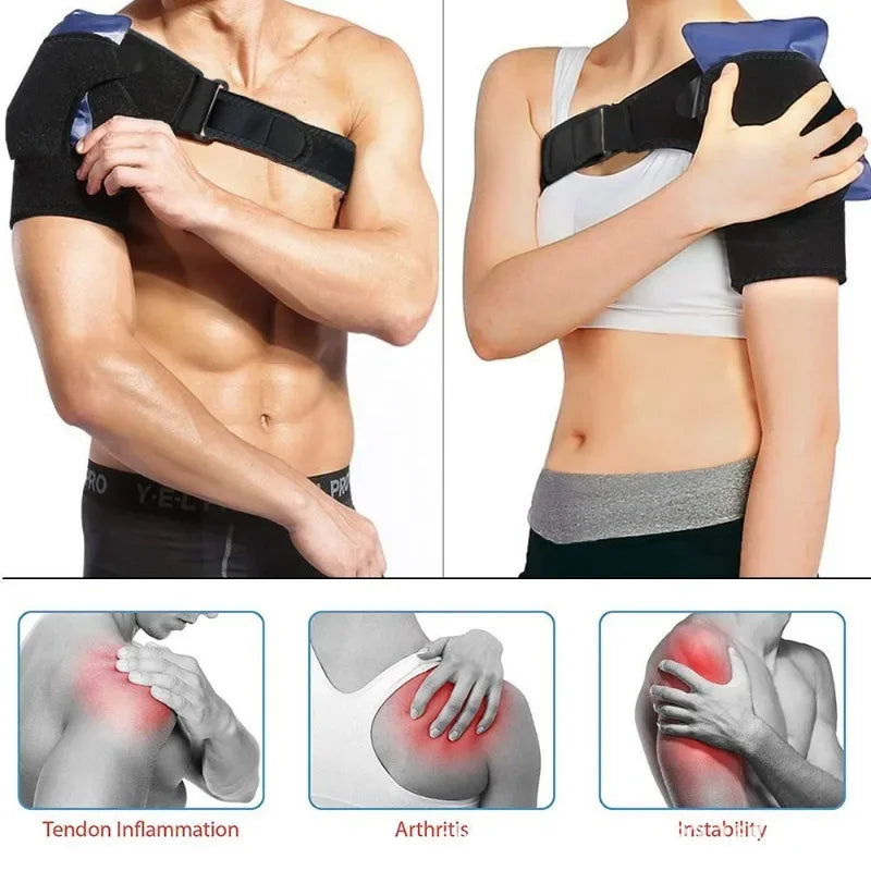 Povei Adjustable Shoulder Support Brace Pad for Men & Women