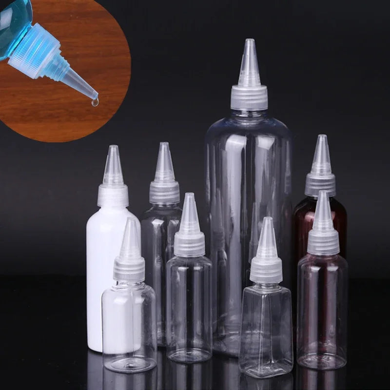 Povei 5-250ml PET Dropper Bottle with Screw-On Lid