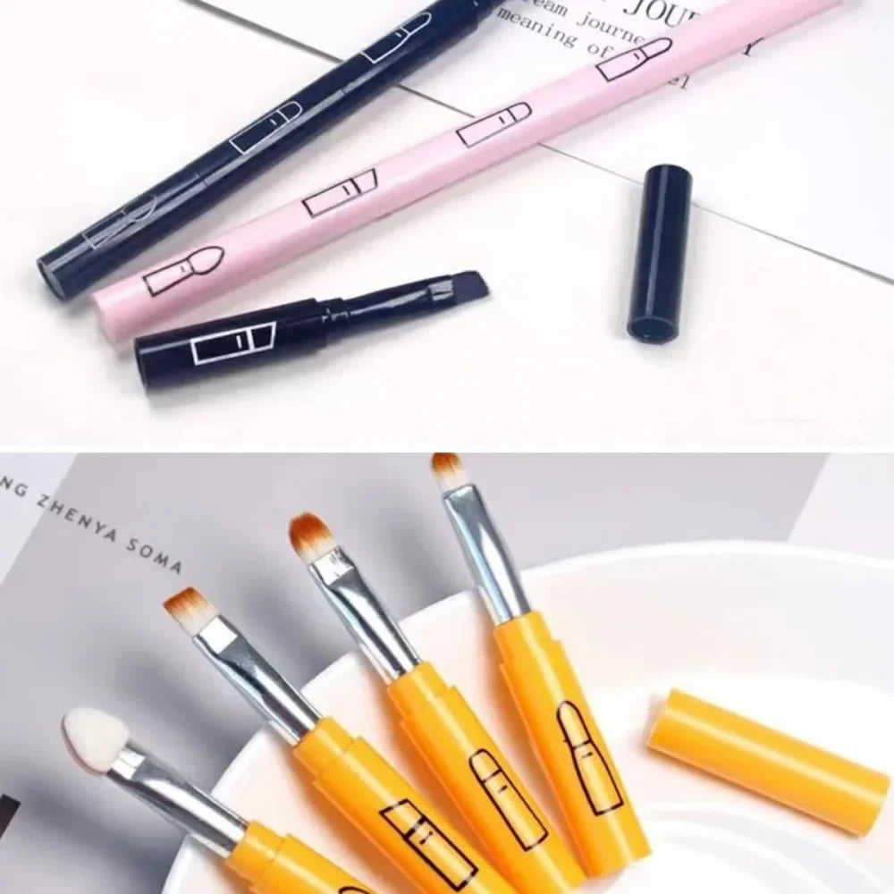 Povei 4-in-1 Retractable Makeup Brush Set