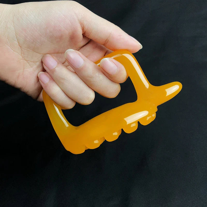 Povei Resin Back Massage Tool Acupuncture GuaSha Scraping Plate Blood Therapy