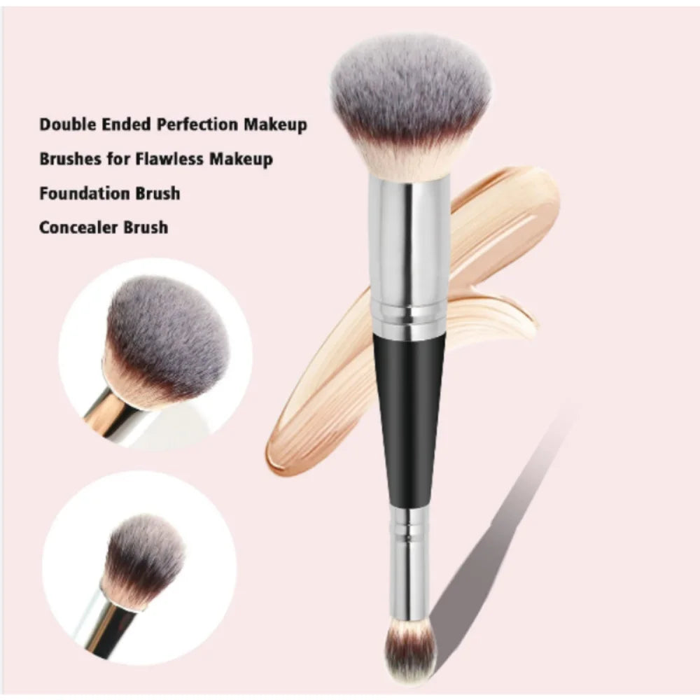 Povei Dual Head Makeup Brush Set for Seamless Beauty Application