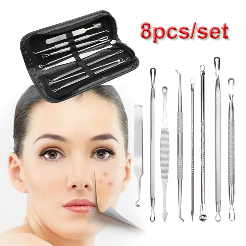 Povei Blackhead Remover Kit with Face Massager