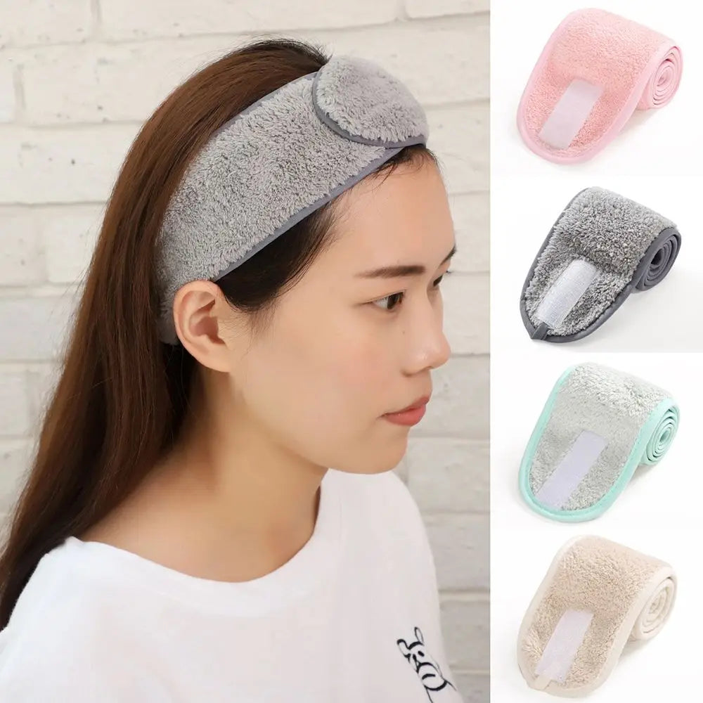 Povei Adjustable Facial Headband for Makeup and Washing Hair