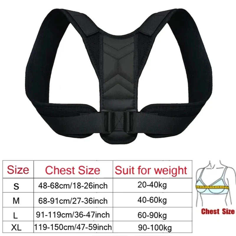 Povei Posture Corrector Back Shoulder Support Pain Relief Spine Protection for Men Women