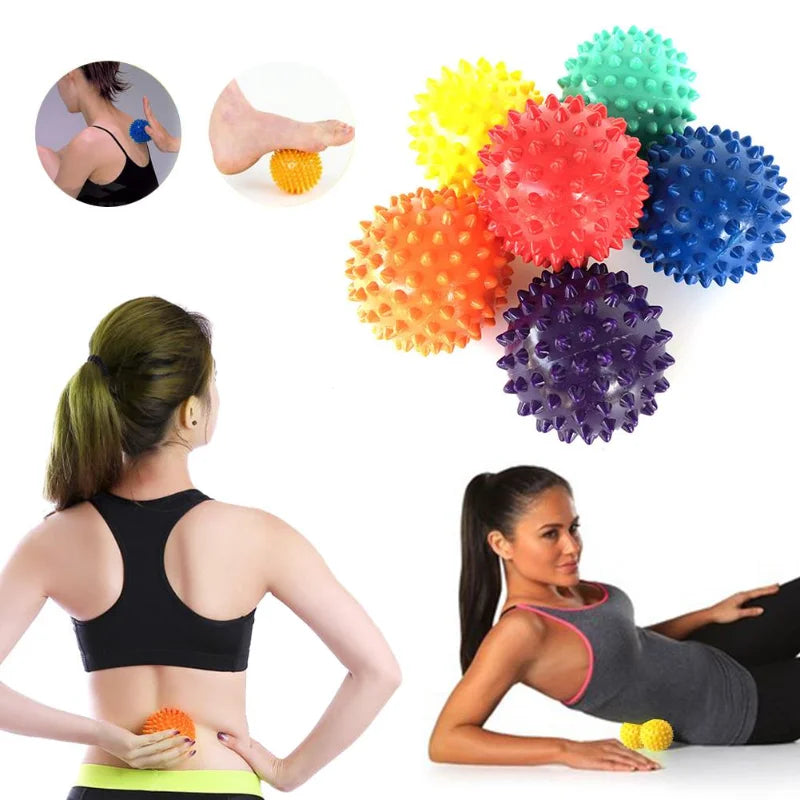 Povei Spiked Massage Ball for Hand Foot Pain Relief & Plantar Fasciitis Trigger Point Massage