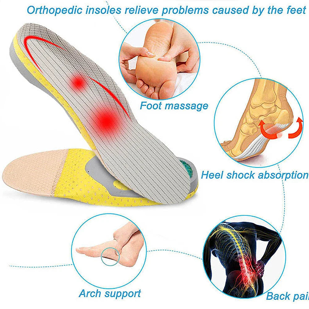 Orthopedic Insoles for Flat Feet by Povei - Plantar Fasciitis Relief