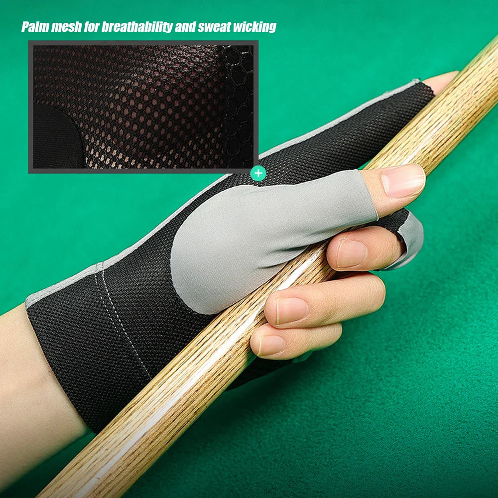 Povei Breathable Billiard Pool Gloves for Shooters, 5 Colors, Fits Left/Right Hand