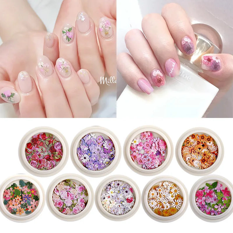 Povei 3D Nail Art Mixed Nail Patch DIY Decorations