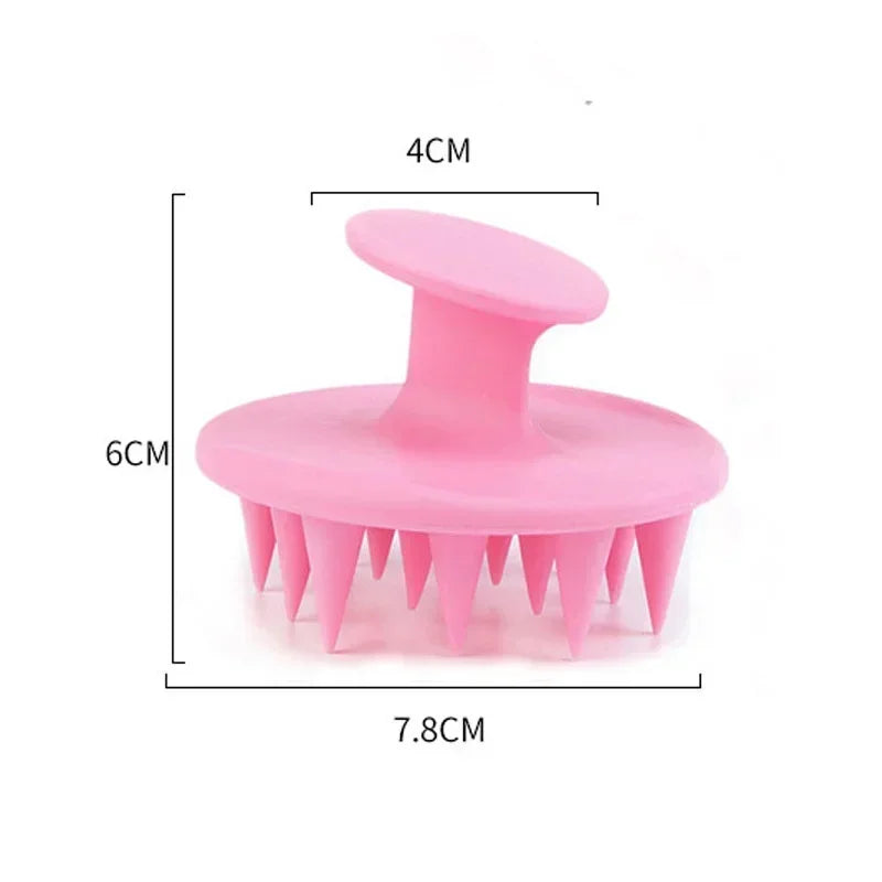 Povei Silicone Shampoo Massage Comb for Scalp and Hair Care