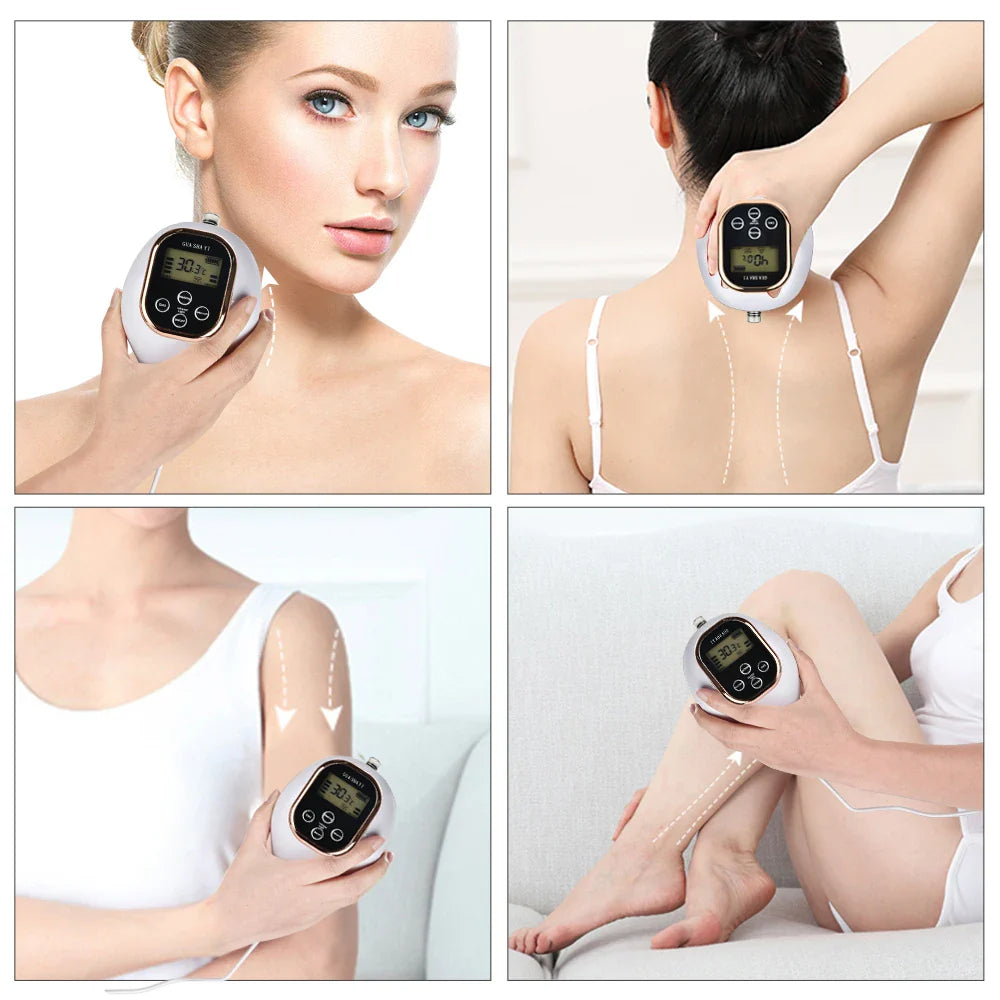 Povei Body Shaping EMS Cupping Massager Electric Vacuum Suction Slimming Gua Sha Massage