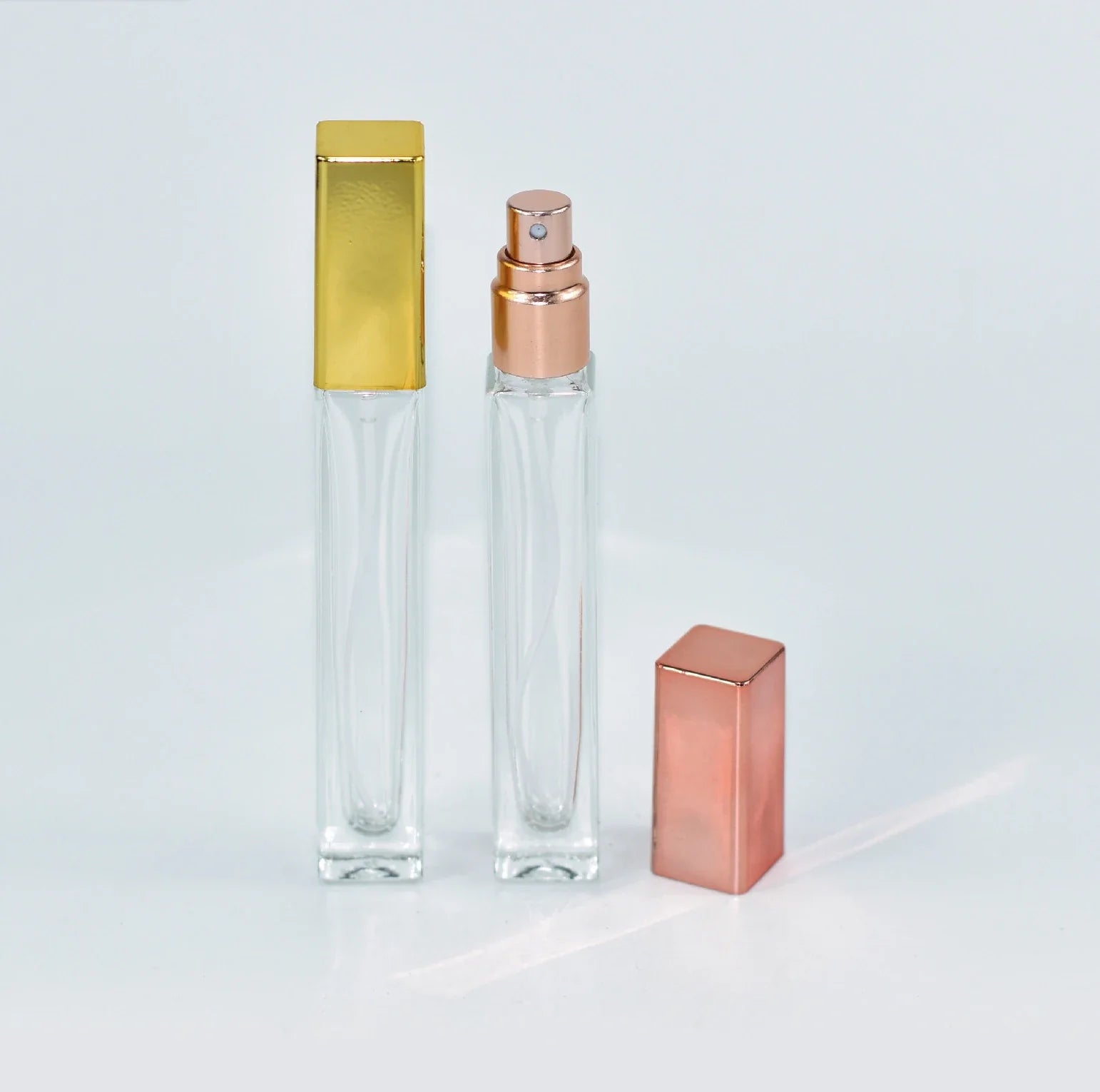 Povei 10ml Square Glass Spray Bottles for Perfume Atomizer and Travel Cosmetic Use