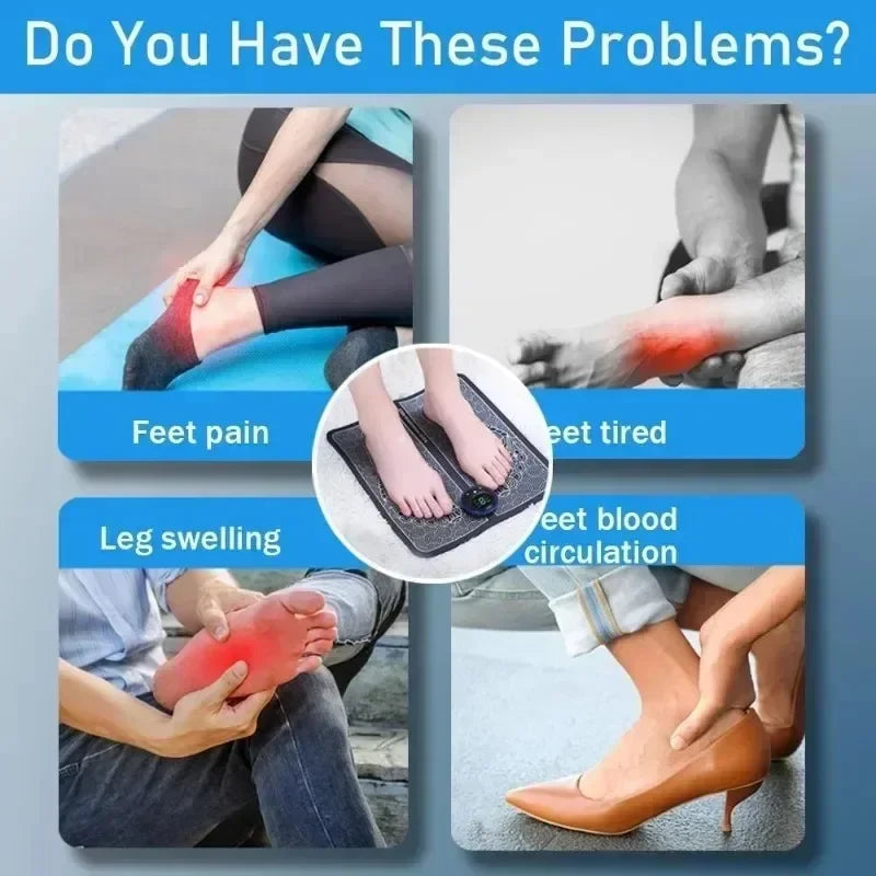 Povei Electric Foot Massager Pad for Pain Relief and Relaxation