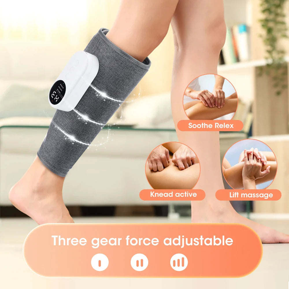 Povei Air Pressure Calf Massager: Wireless Leg Massage with Hot Compress