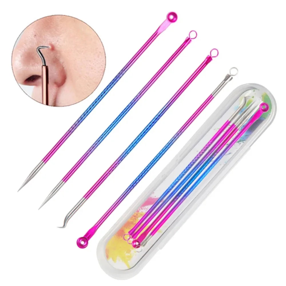 Povei Acne Blackhead Remover Set - Skin Care Pore Cleanser for Women