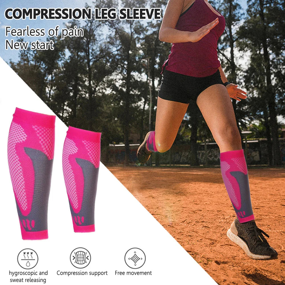 Povei Compression Calf Sleeves - Running, Shin Splint Support & Recovery