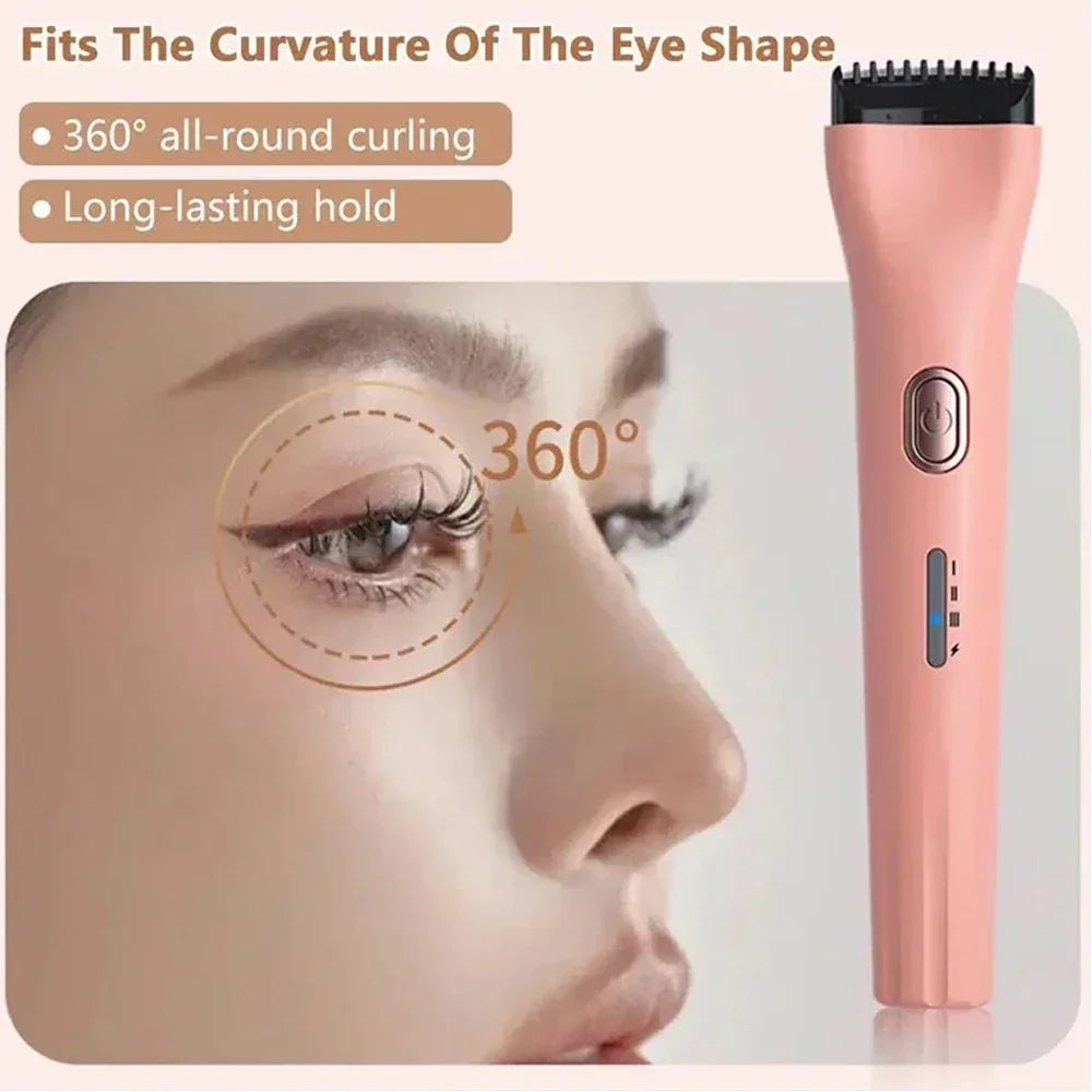 Povei Heated Eyelash Curler 3 Modes Electric Eye Lashes Long Lasting Makeup Tool