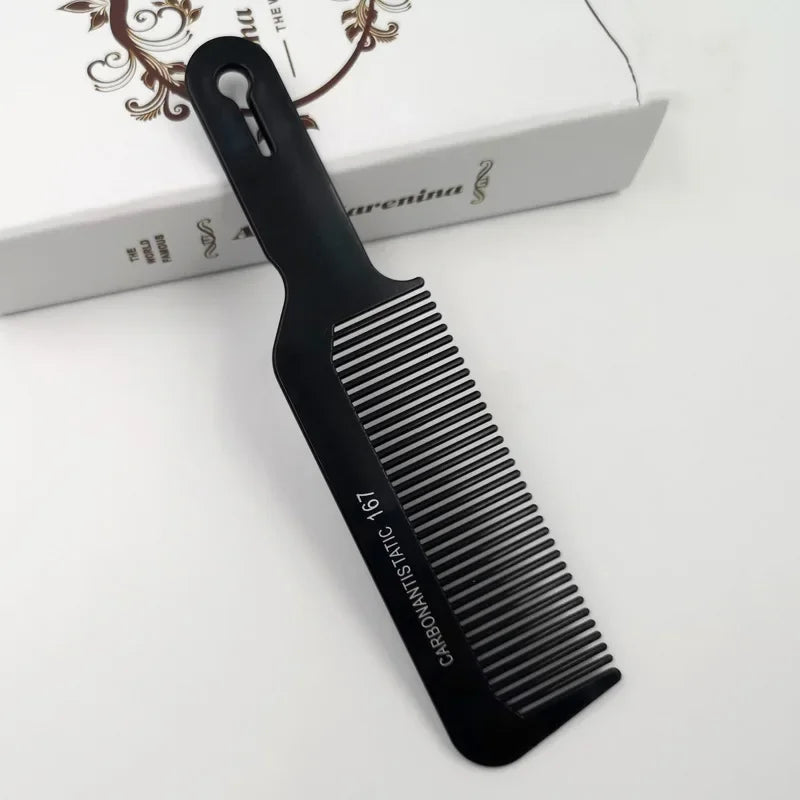 Povei Barber Comb: Black Thickened Men's & Women's Hair Cutting Styling Tool