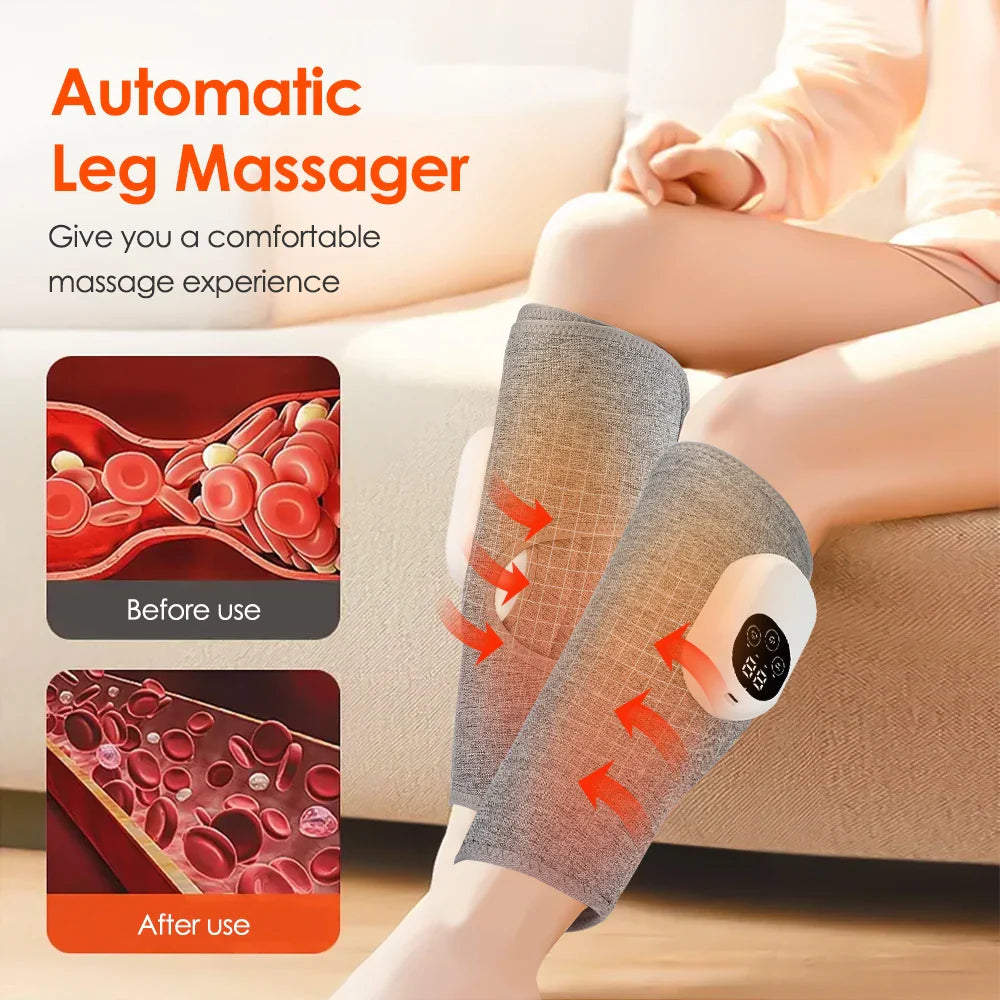 Povei Air Pressure Calf Massager with Leg Heating and 4 Modes Relaxation