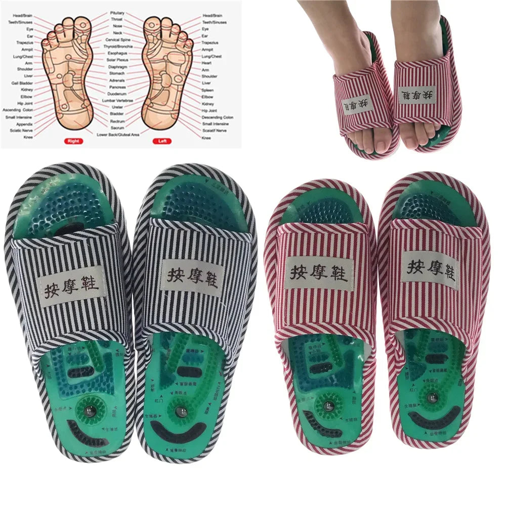 Povei Acupuncture Magnet Foot Massage Sandals - Shiatsu Health Slippers