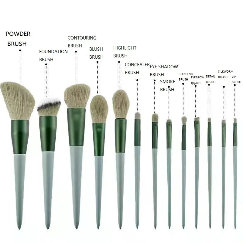 Povei 13-Piece Makeup Brush Set for Flawless Beauty Application