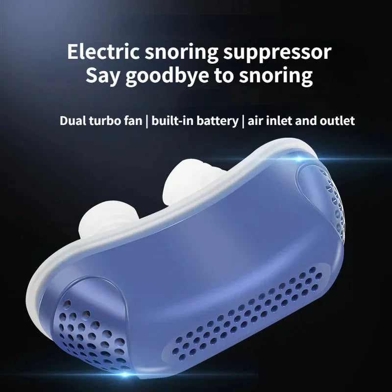 Povei Electric Anti Snore Nose Clip Sleep Aid Device for Nasal Obstruction & Health