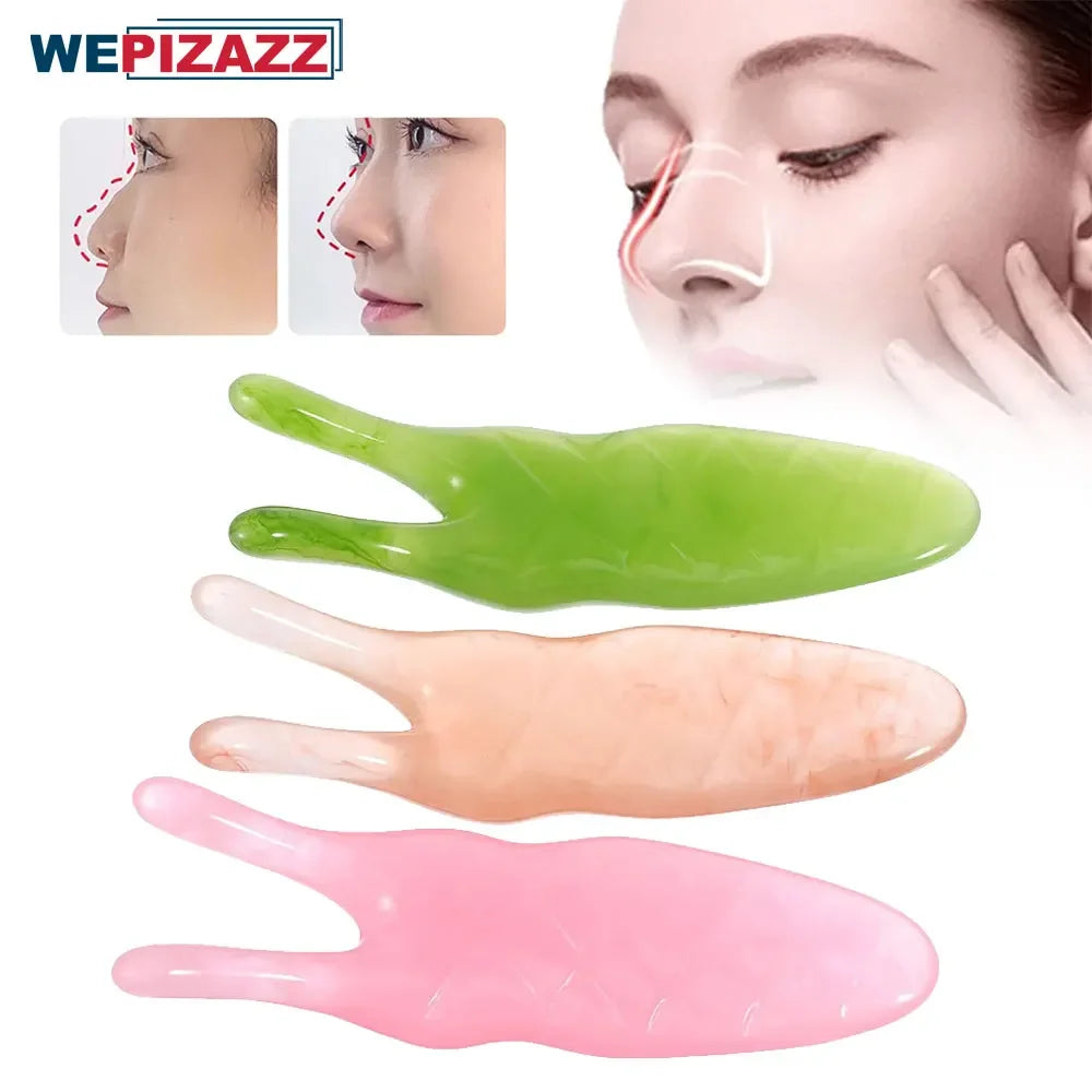 Povei Gua Sha Nose Lift Massage Tool for Skin Tightening and Contouring