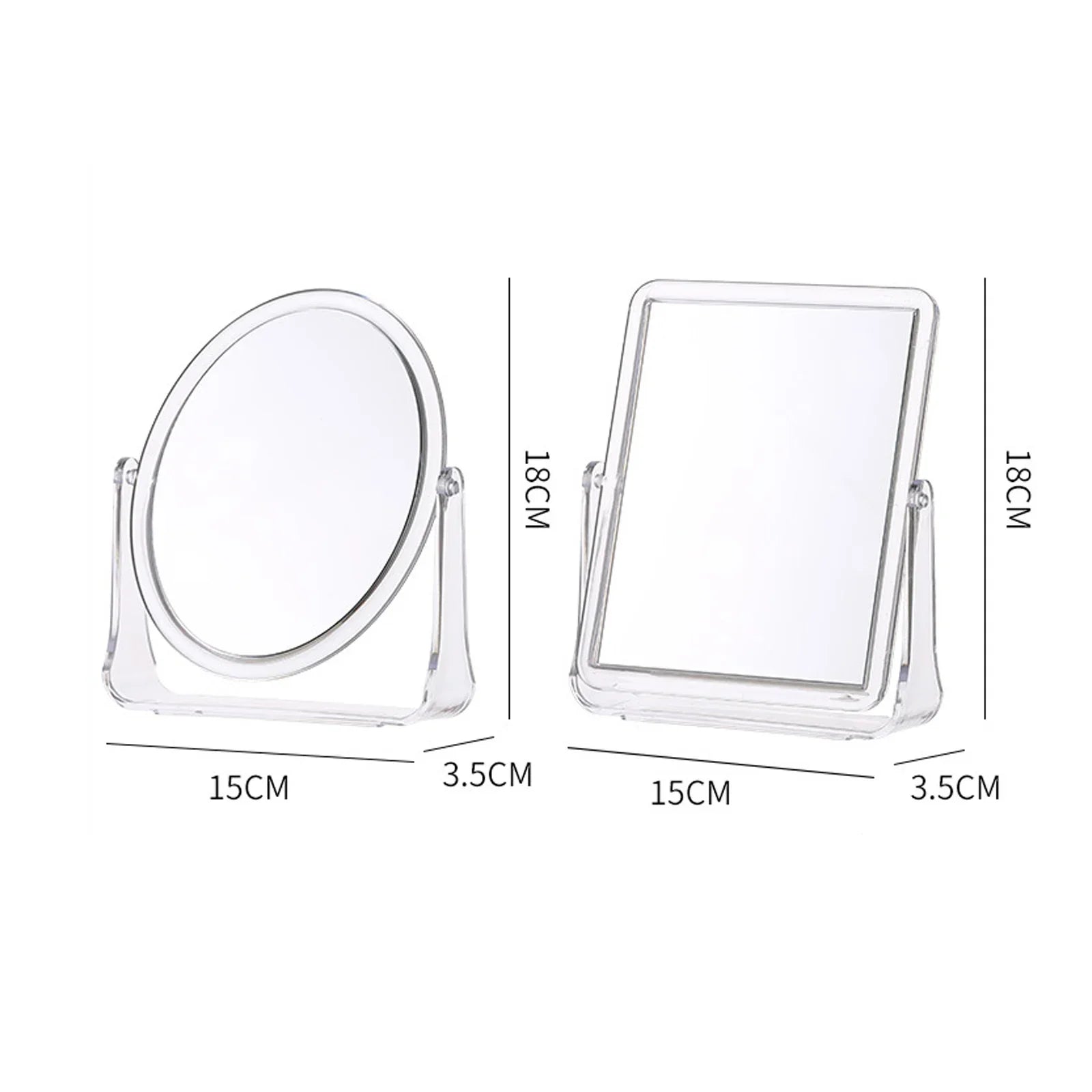 Povei Double-Sided Swivel Makeup Mirror for Beauty Grooming