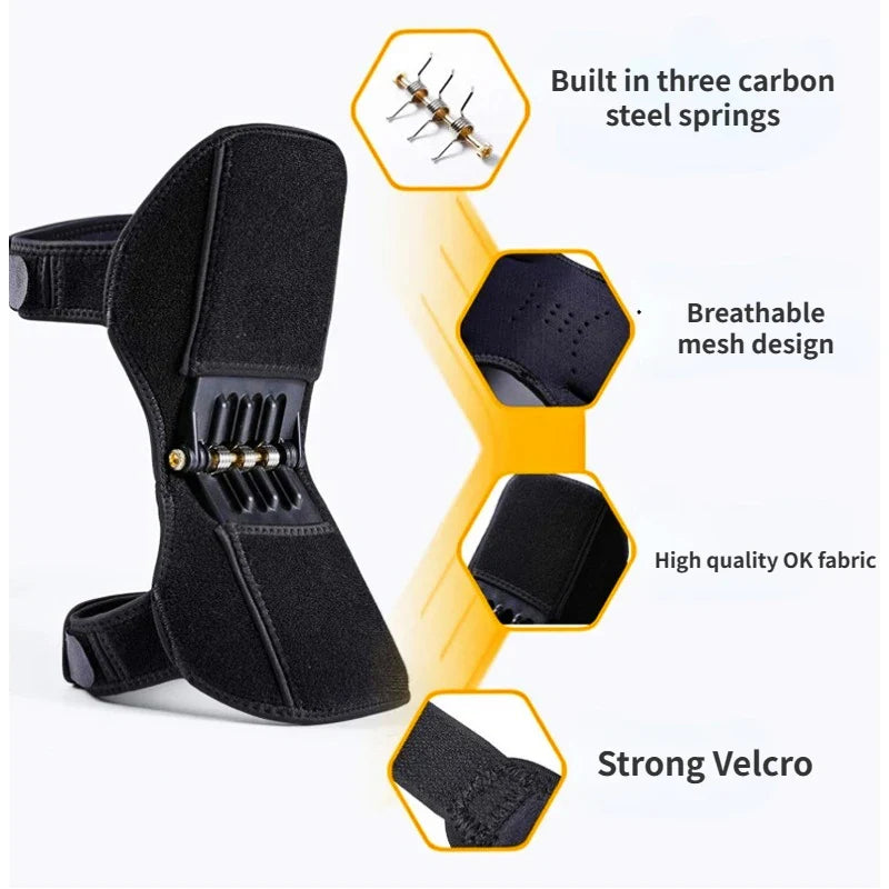 Povei Knee Booster Support Brace for Joint Stabilization & Leg Strengthening