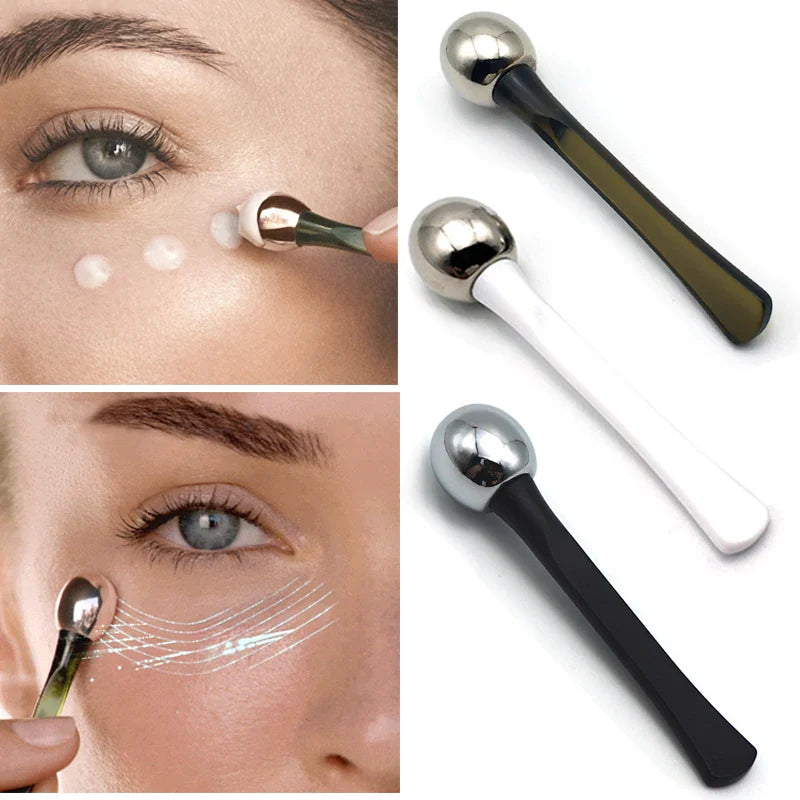 Povei Eye Skin Massager Stick for Women, Reduce Puffiness & Serum Roller Ball