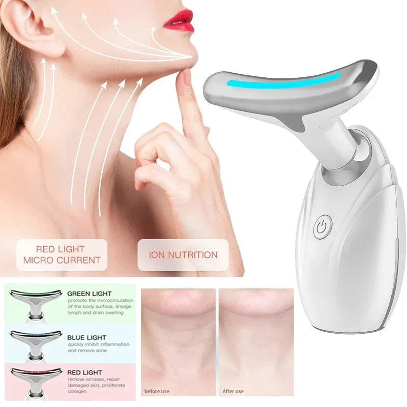 Povei Red Blue Light RF Facial Lifter Wrinkle Remover USB Device