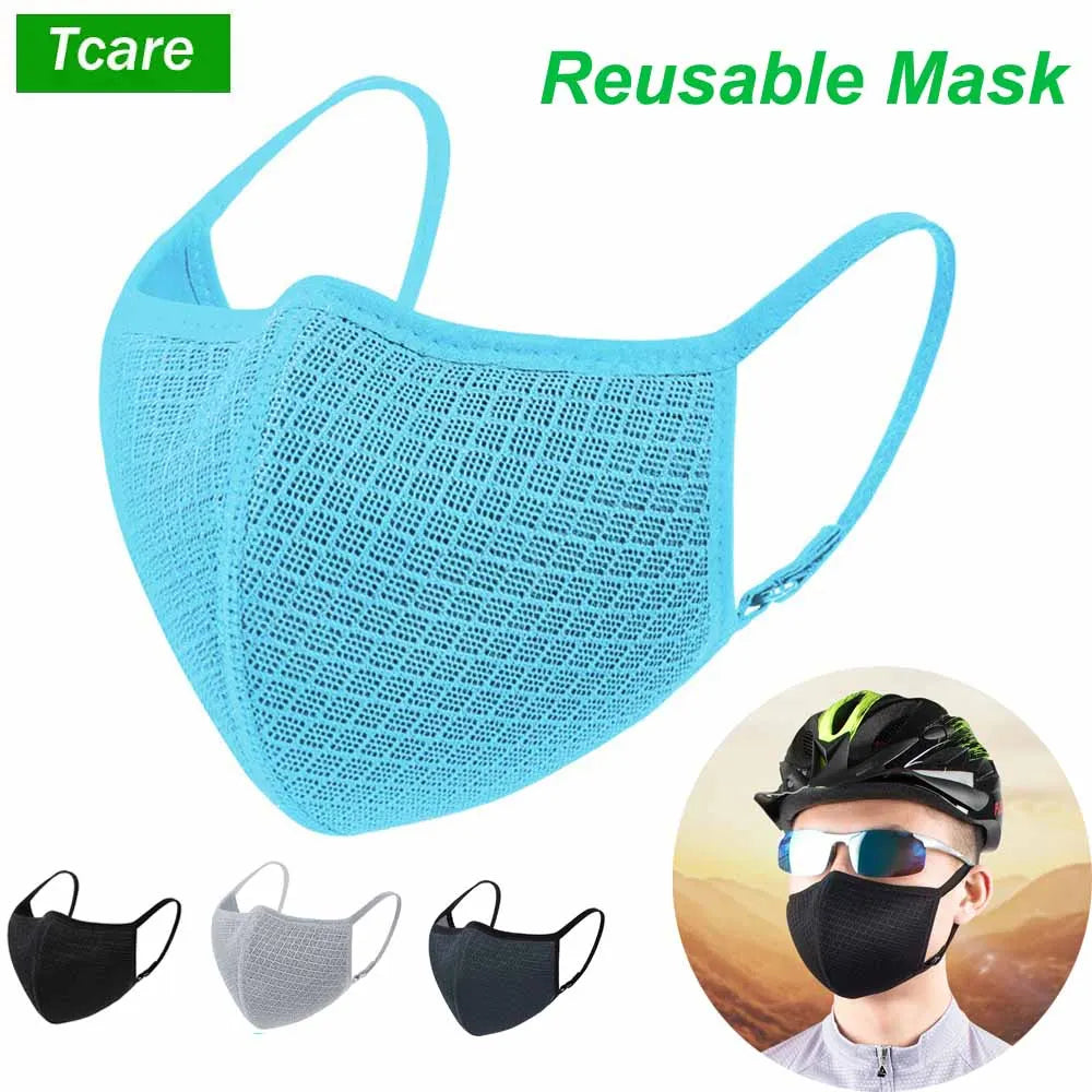 Povei Breathable Mesh Face Mask Adjustable Reusable Washable Mouth Masks