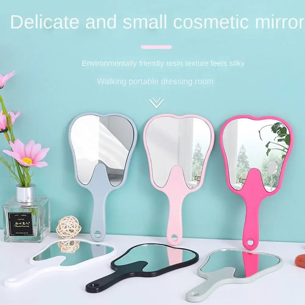 Povei Dental Handheld Mirror for High Definition Makeup, Cute Design with Handle