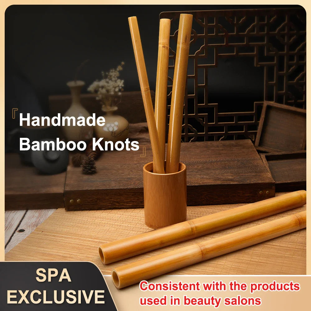 Bamboo Massage Sticks Wood Therapy for Muscle Fitness - Povei