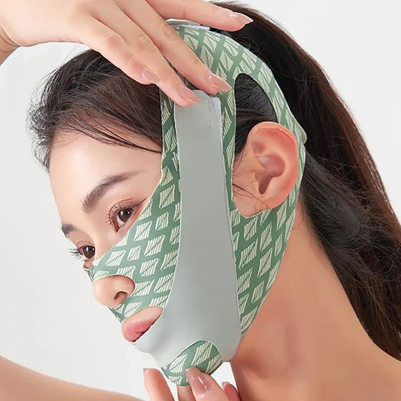 Povei V Line Face Shaper Strap Cheek Chin Lift Belt Anti Wrinkle Beauty Face Slimming Bandage