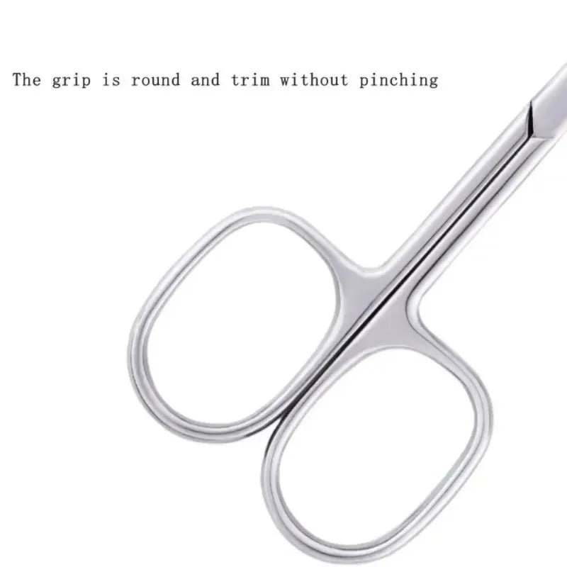 Povei Curved Stainless Steel Nail Cuticle Scissors for Manicure Pedicure Grooming