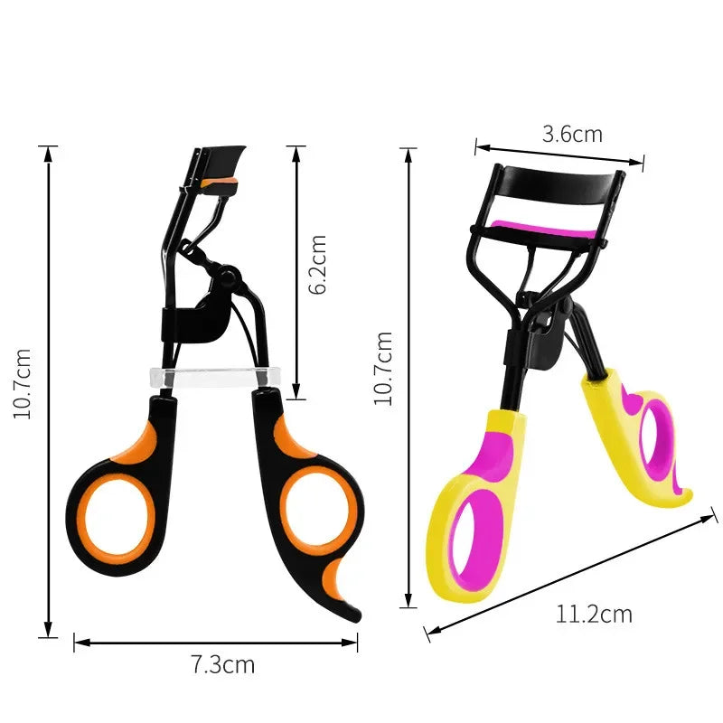 Povei Dual-Color Eyelash Curler: Women's Portable Makeup Tool