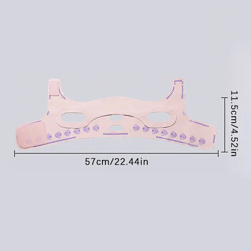 Povei Double-deck Face Slimming Bandage V Line Face Shaper Chin Lift UP Strap