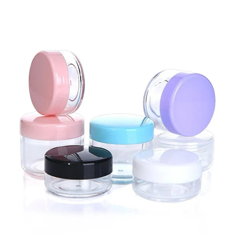 Povei 20g Empty Cosmetic Sample Jar Round Lid Eyeshadow Cream Pot