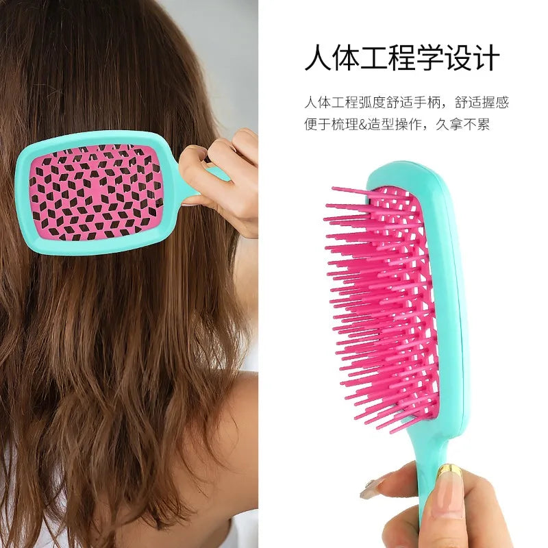 Povei Air Cushion Hairbrush Comb for Women - Anti-Static Massage Styling Tool