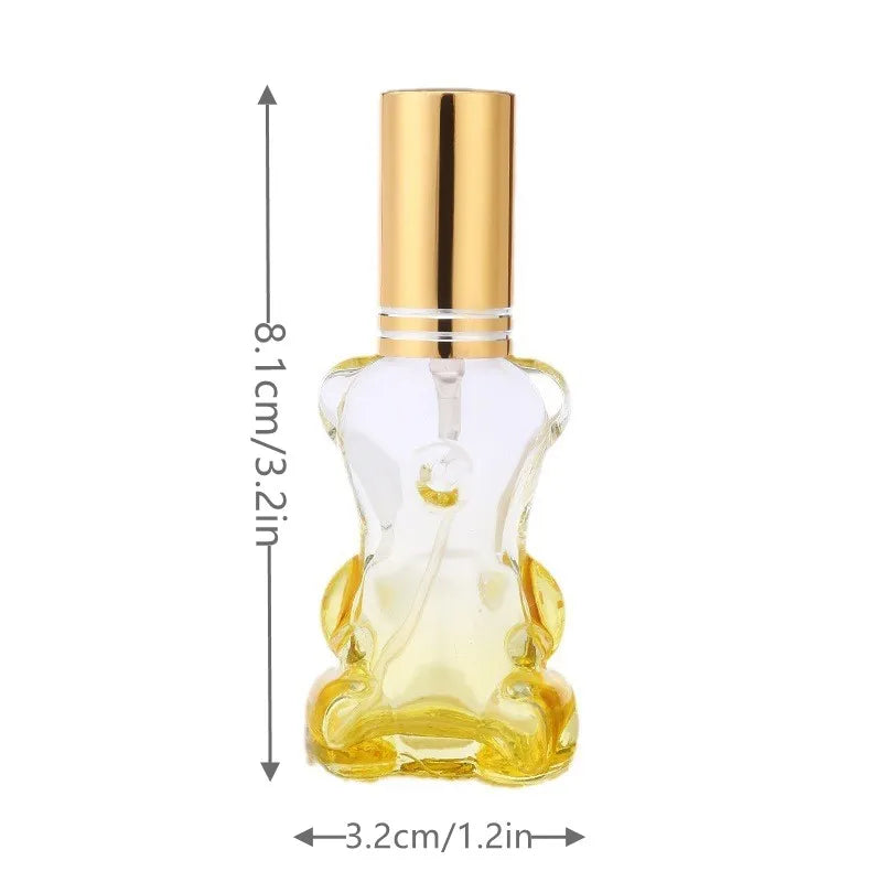 Povei 15ml Bear Perfume Bottle - Refillable Liquid Container Atomizer Spray