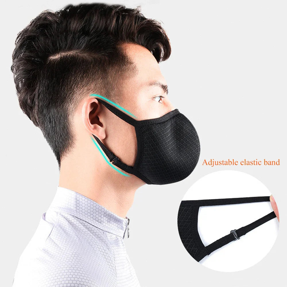 Povei Breathable Mesh Face Mask Adjustable Reusable Washable Mouth Masks