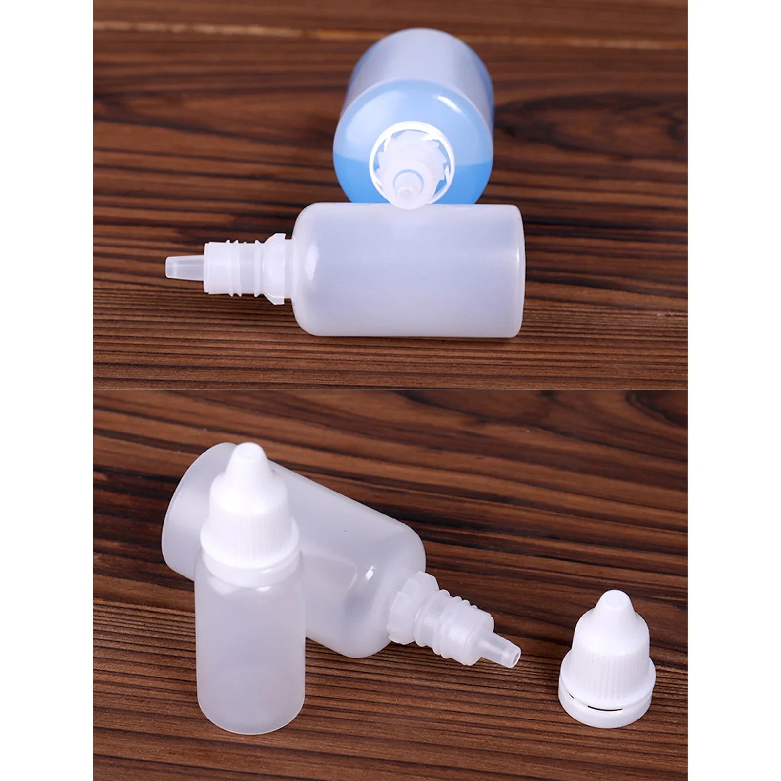 Povei 5-100ml Squeezable Drop Bottle Set for Liquids and Samples