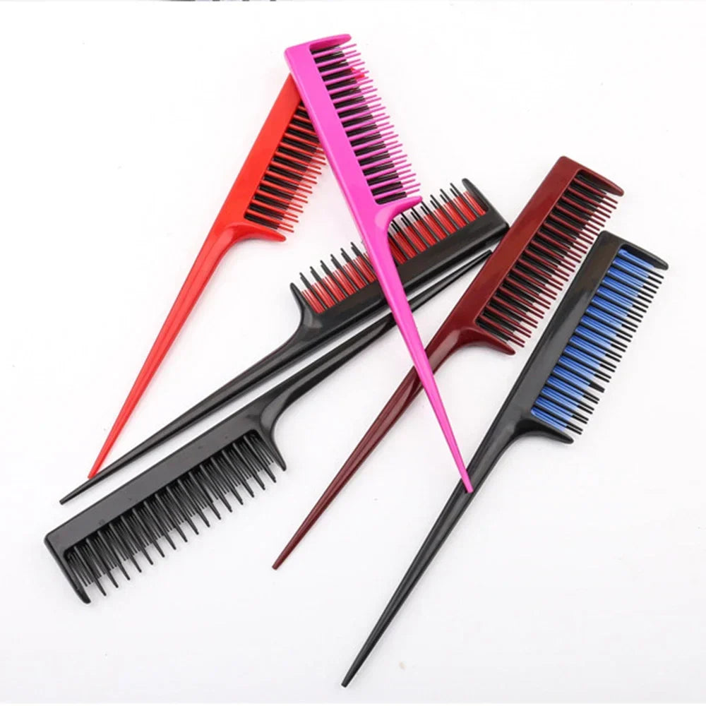 Povei 3-Row Teasing Detangling Hair Comb Brush - Salon Hairdressing Tool