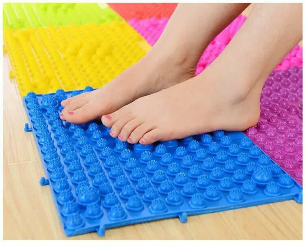 Povei Reflexology Foot Massage Pad: Durable Anti-stress Spike Mat for Blood Circulation