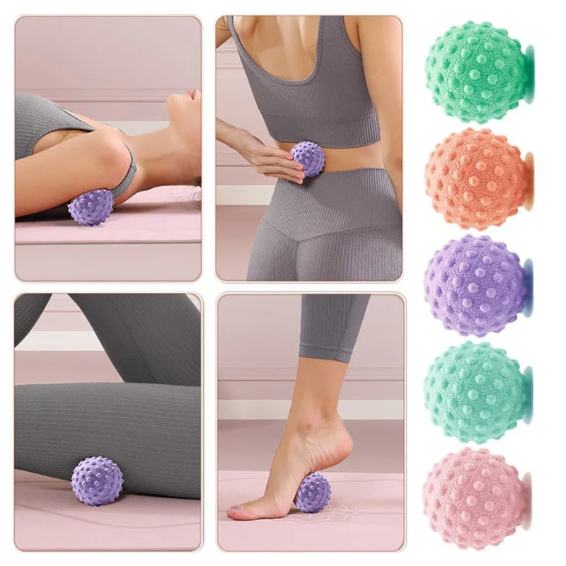 Povei Spiky Massage Ball Trigger Point Relief Plantar Fasciitis Hedgehog 4.5cm