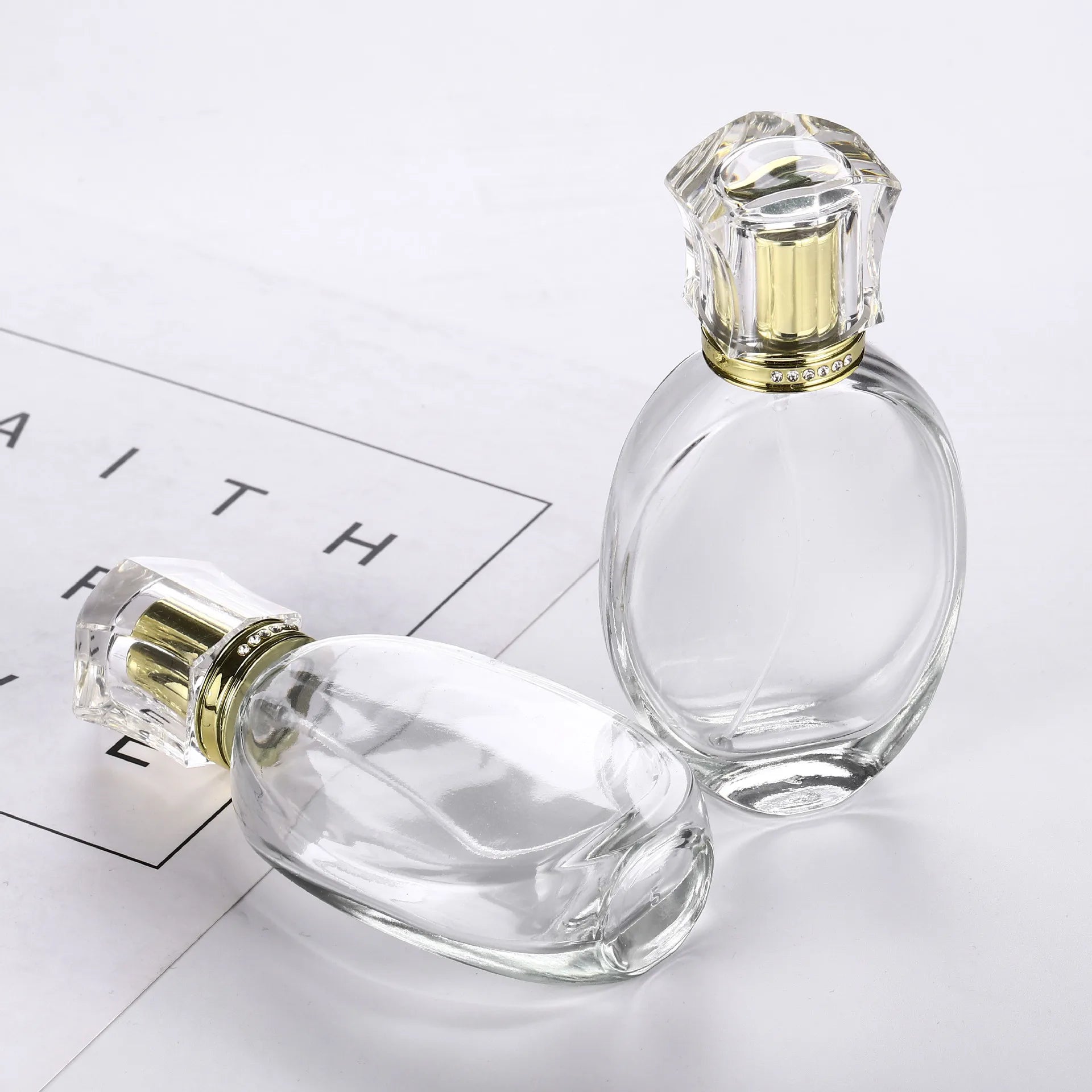 50ml Clear Glass Spray Bottle Atomizer for Povei Perfume Packaging