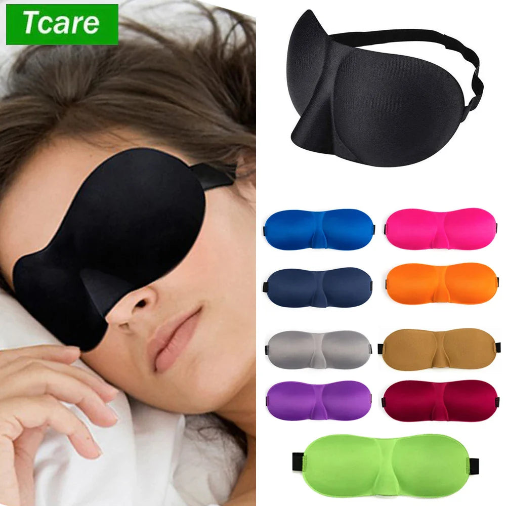 Povei 3D Contoured Eye Mask for Sleeping, Block Out Light, Concave Molded Design