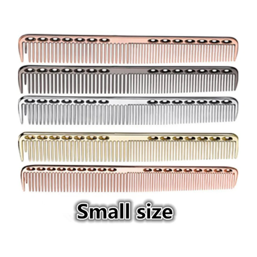 Povei Space Aluminum Hair Comb: Professional Barber Hairdressing Dye Cutting Brush