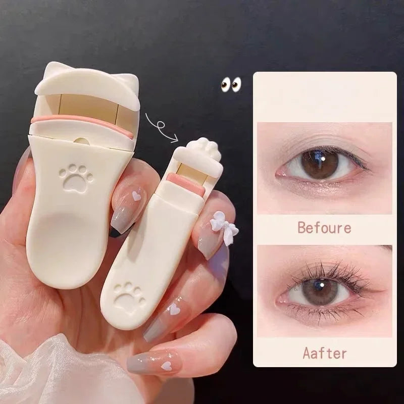 Povei Cat Claw Eyelash Curler: Professional, Cute Design for Long-Lasting Curled Lashes